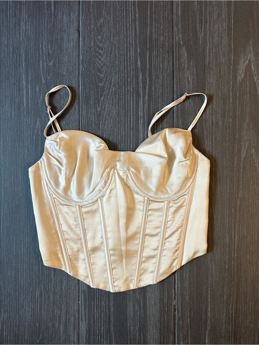 Ivory Satin Corset Top